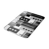 Midden-century Modern Abstract zwart wit en grijs Badmat (Gekanteld)