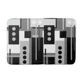 Midden-century Modern Abstract zwart wit en grijs Badmat (Voorkant)