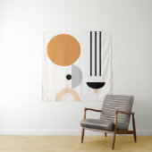 Midden-century Modern Boho Abstract Geometric Wandkleed (In situ)