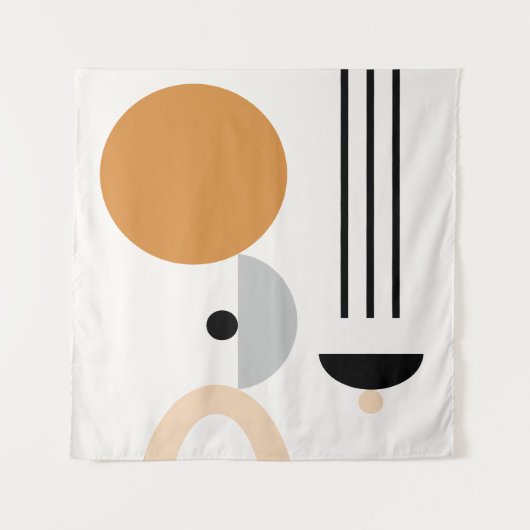 Midden-century Modern Boho Abstract Geometric Wandkleed (Voorkant)