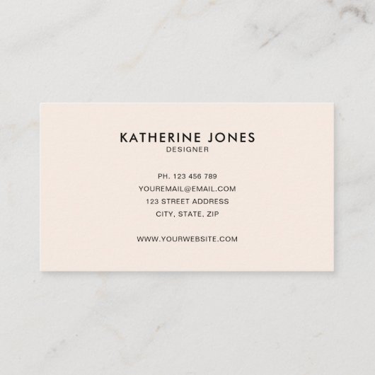 Midden-Century Modern Boho Chic Visitekaartje (Achterkant)