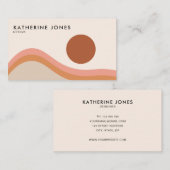 Midden-Century Modern Boho Chic Visitekaartje (Voorkant / Achterkant)