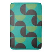 Midden-century Modern Brown green and turkooise Badmat (Voorkant Verticaal)