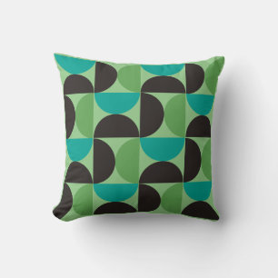 Midden-century Modern Brown green and turkooise Kussen