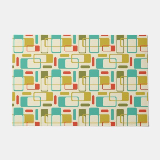 Midden-century modern Geometrics Bright Palet Deurmat (Voorkant)
