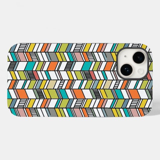 Midden-century Modern Herringbone Case-Mate iPhone Case (Achterkant (horizontaal))