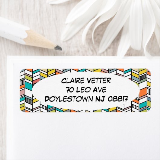 Midden-century Modern Herringbone Etiket (Insitu)