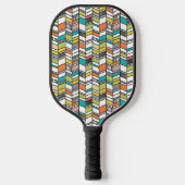 Midden-century Modern Herringbone Pickleball Paddle (Voorkant)
