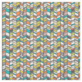 Midden-century Modern Herringbone Stof (Close Up)