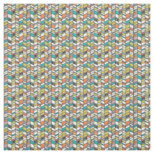 Midden-century Modern Herringbone Stof (Swatch)