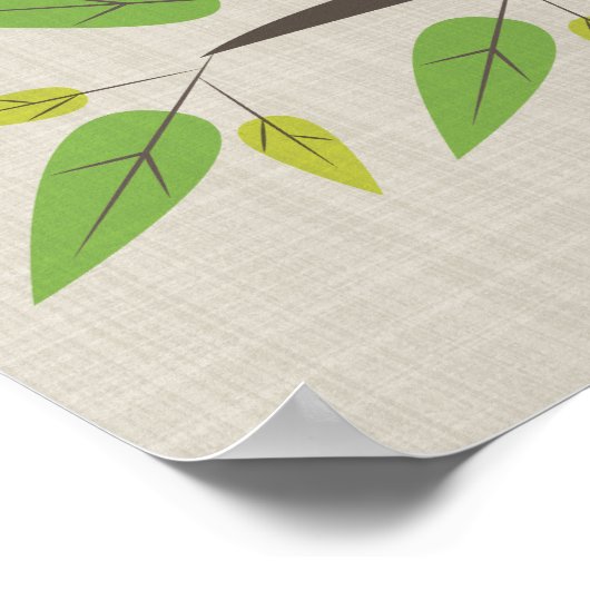 Midden-Century Modern Owl Poster (Hoek)