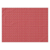 Midden-century Modern Red Yellow White Geometri Tafelkleed (Voorkant (Horizontaal))