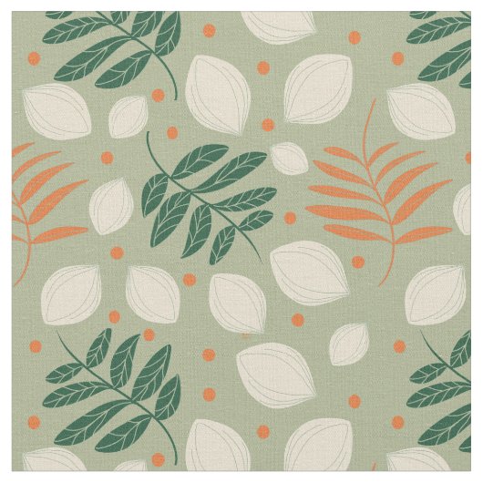 Midden-century Modern Retro Citrus Green Stof (Close Up)