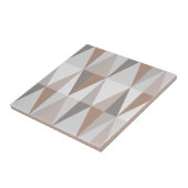 Midden-Century Modern Triangles Brown Tegeltje (Zijkant)