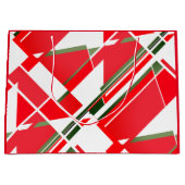 Midden-century modern wit rood met groene elemente groot cadeauzakje (Voorkant)