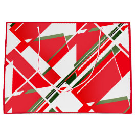 Midden-century modern wit rood met groene elemente groot cadeauzakje