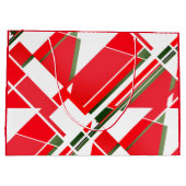 Midden-century modern wit rood met groene elemente groot cadeauzakje (Achterkant)