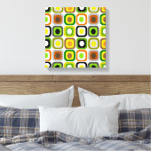 Midden-Century Modern Wrapped Canvas Abstracte vie (Insitu (Slaapkamer))