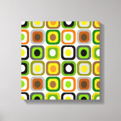 Midden-Century Modern Wrapped Canvas Abstracte vie (Voorkant)