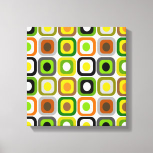 Midden-Century Modern Wrapped Canvas Abstracte vie