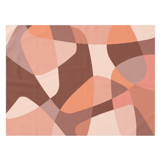 Midden-century Rock lagen zalmroze Tafelkleed (Voorkant (Horizontaal))