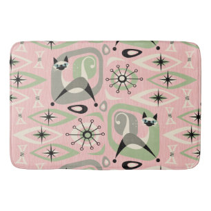 Midden-Century Siamese Cat Abstract Badmat
