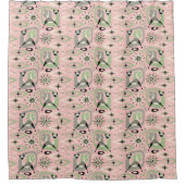 Midden-Century Siamese Cat Abstract Douchegordijn (Voorkant)