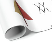 Midden-Century Snowy Forest Cadeaupapier (Rol Hoek)