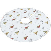 Midden-Century Snowy Forest Kerstboom Rok (Gekanteld)