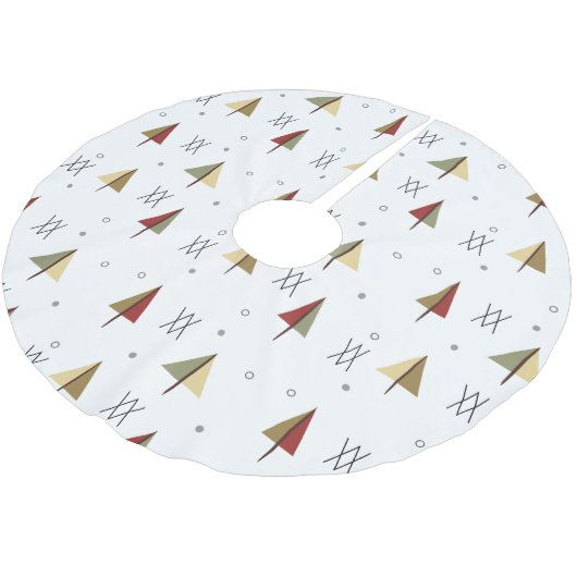 Midden-Century Snowy Forest Kerstboom Rok (Gekanteld)