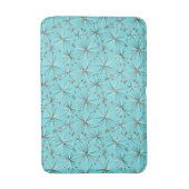 Midden-Century Sputnik patroon, Robin's Egg Blue Badmat (Voorkant Verticaal)