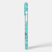 Midden-Century Sputnik patroon, Robin's Egg Blue Case-Mate iPhone Case (Achterkant / Links)