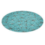 Midden-Century Sputnik patroon, Robin's Egg Blue Snijplank (Hoek)