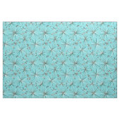 Midden-Century Sputnik patroon, Robin's Egg Blue Stof (Fat Quarter)