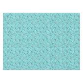 Midden-Century Sputnik patroon, Robin's Egg Blue Tafelkleed (Voorkant (Horizontaal))
