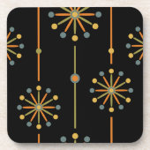 Midden-century Starburst Stripe Custom Colours SVG Bier Onderzetter (Voorkant)