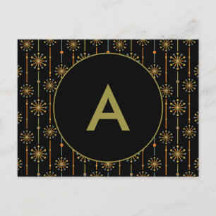 Midden-century Starburst Stripe Custom Colours SVG Briefkaart