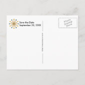 Midden-century Starburst Stripe Custom Colours SVG Briefkaart (Achterkant)