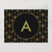 Midden-century Starburst Stripe Custom Colours SVG Briefkaart (Voorkant)