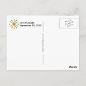 Midden-century Starburst Stripe Custom Colours SVG Briefkaart (Achterkant)