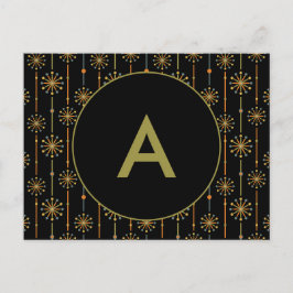 Midden-century Starburst Stripe Custom Colours SVG Briefkaart