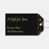 Midden-century Starburst Stripe Custom Colours SVG Cadeaulabel (Voorkant (Horizontaal))