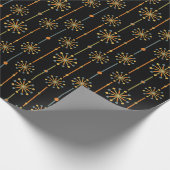 Midden-century Starburst Stripe Custom Colours SVG Cadeaupapier (Hoek)