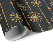 Midden-century Starburst Stripe Custom Colours SVG Cadeaupapier (Rol Hoek)