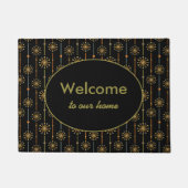 Midden-century Starburst Stripe Custom Colours SVG Deurmat (Voorkant)