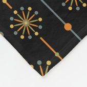 Midden-century Starburst Stripe Custom Colours SVG Fleece Deken (Hoek)