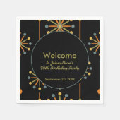 Midden-century Starburst Stripe Custom Colours SVG Servet (Voorkant)