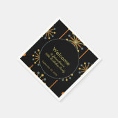 Midden-century Starburst Stripe Custom Colours SVG Servet (Hoek)