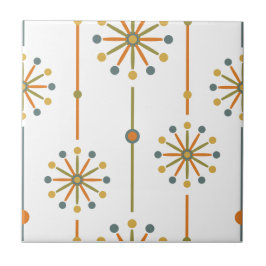 Midden-century Starburst Stripe Custom Colours SVG Tegeltje