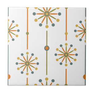 Midden-century Starburst Stripe Custom Colours SVG Tegeltje